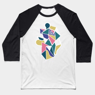 Geometric pastel color abstract cute Baseball T-Shirt